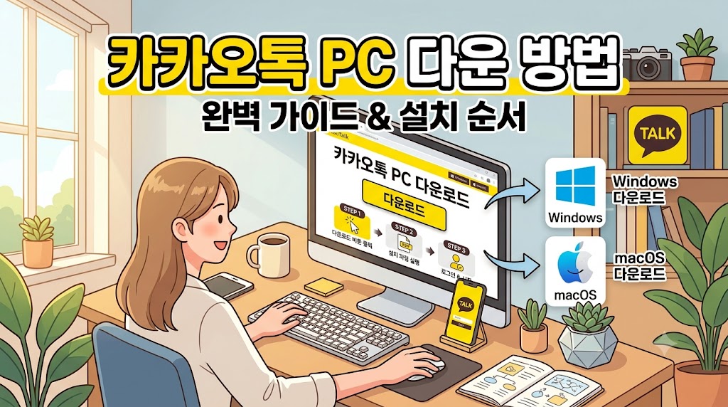 카카오톡 PC버전 다운로드 및 설치 방법|윈도우에서 쉽게 따라하기